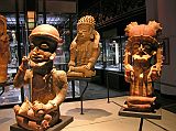 Ecuador Quito 02-05 Museo del Banco Central Gigantes de Bahia In the Sala de Arqueologia in the Museo del Banco Central are large seated humans known as the Gigantes de Bahia (500BC  650AD).